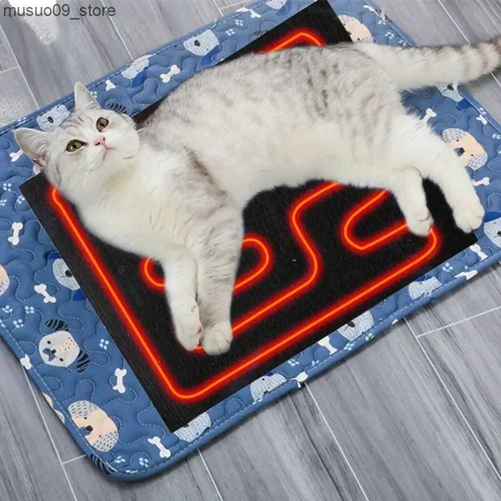 kennels pens Pet dog heating pad warm USB folding heating plate waterproof car seat pad pet reptile warm outdoor in winter L240910