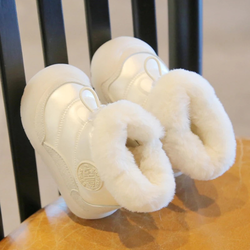 Botas Para Children Snow Boots Winter Boot Plush Boy Cotton Shoes Baby Walking Shoes Warm Girls Padded Boots Children Shoe 241106