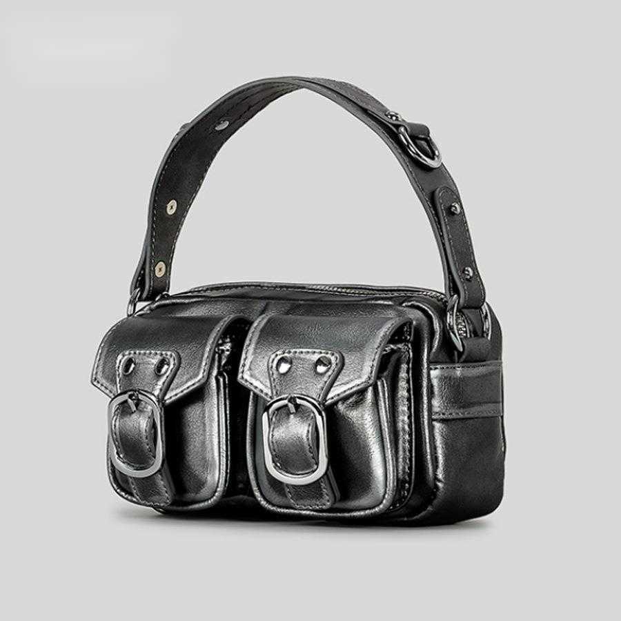 Small design, high-end multi pocket handheld small square bag, fashionable single shoulder crossbody camera bag women 241115