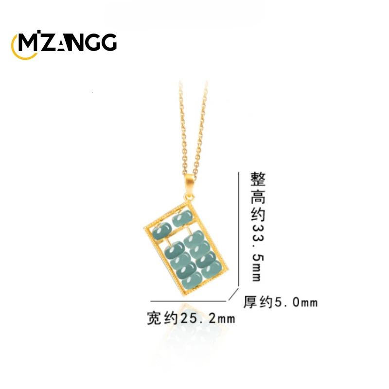 Myanmar Jade Blue Water Wealth Abakas Pendant S925 Silver Inlaid Jade Necklace Mens and Womens Fashion Jewelry 241106