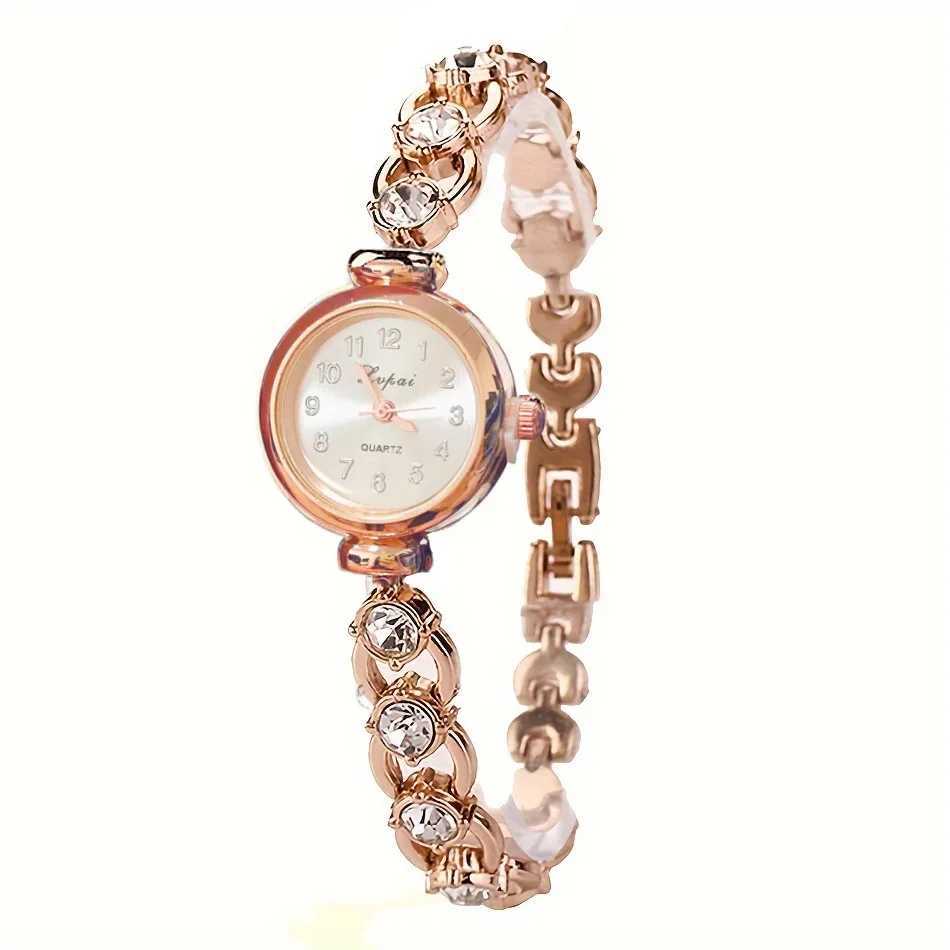 1/2/6-piece bracelet watch set for women alloy rhinestone luxury diamond watch for Wen leisure Relogio Feminino X241106