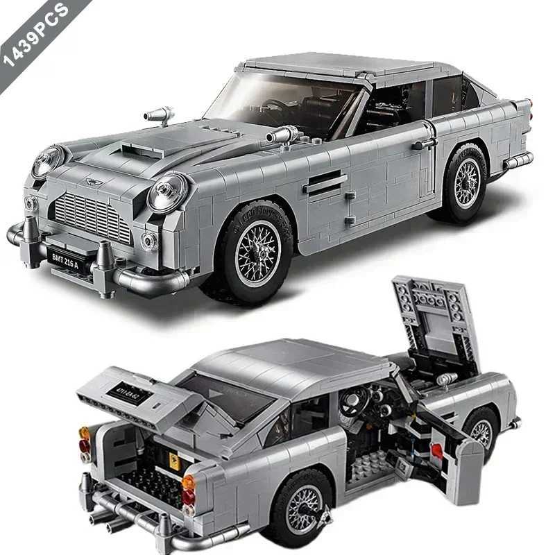 Blocks Blocks James Bond DB5 Classic Car 007 Model Building Blocks 1439 pieces Technical 10262 Assembled Building Blocks ToyY241106N1KK CL250109