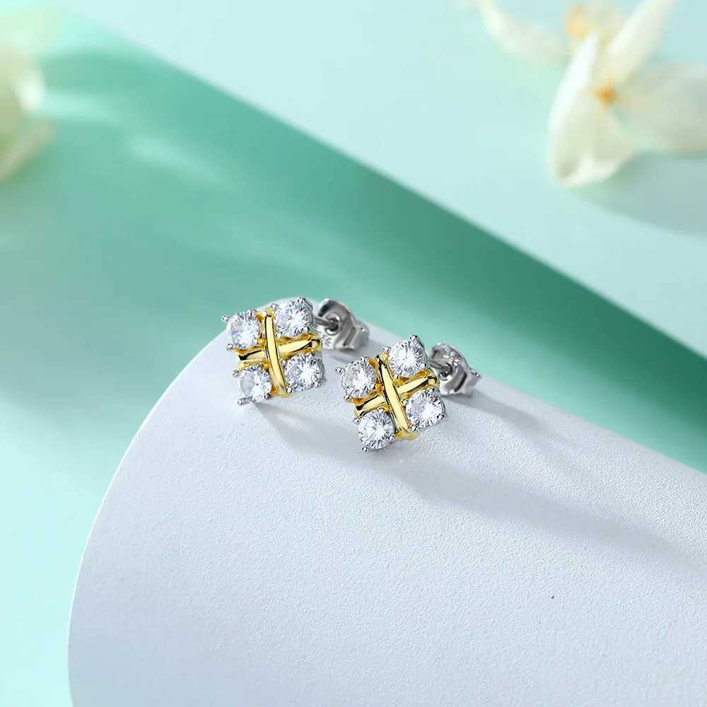 New trend 925 sterling silver jewelry set with high carbon diamond necklace earrings and rings perfect for wedding parties and exquisite jewelry gifts