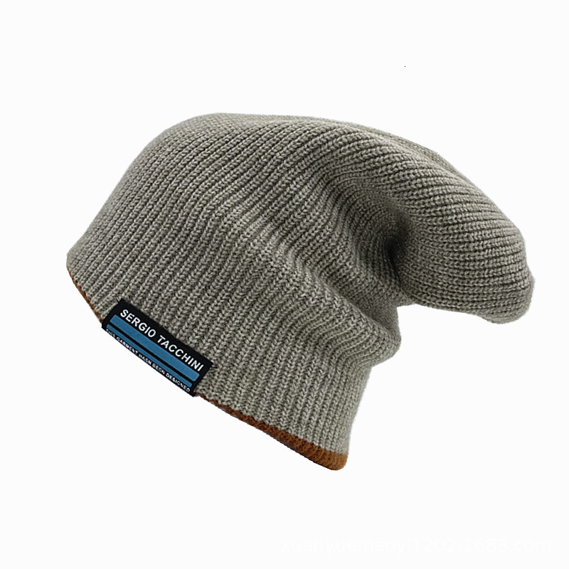 High quality design, autumn new men's women's knitted cloth pullover hat, cold resistant, warm and folded winter hat