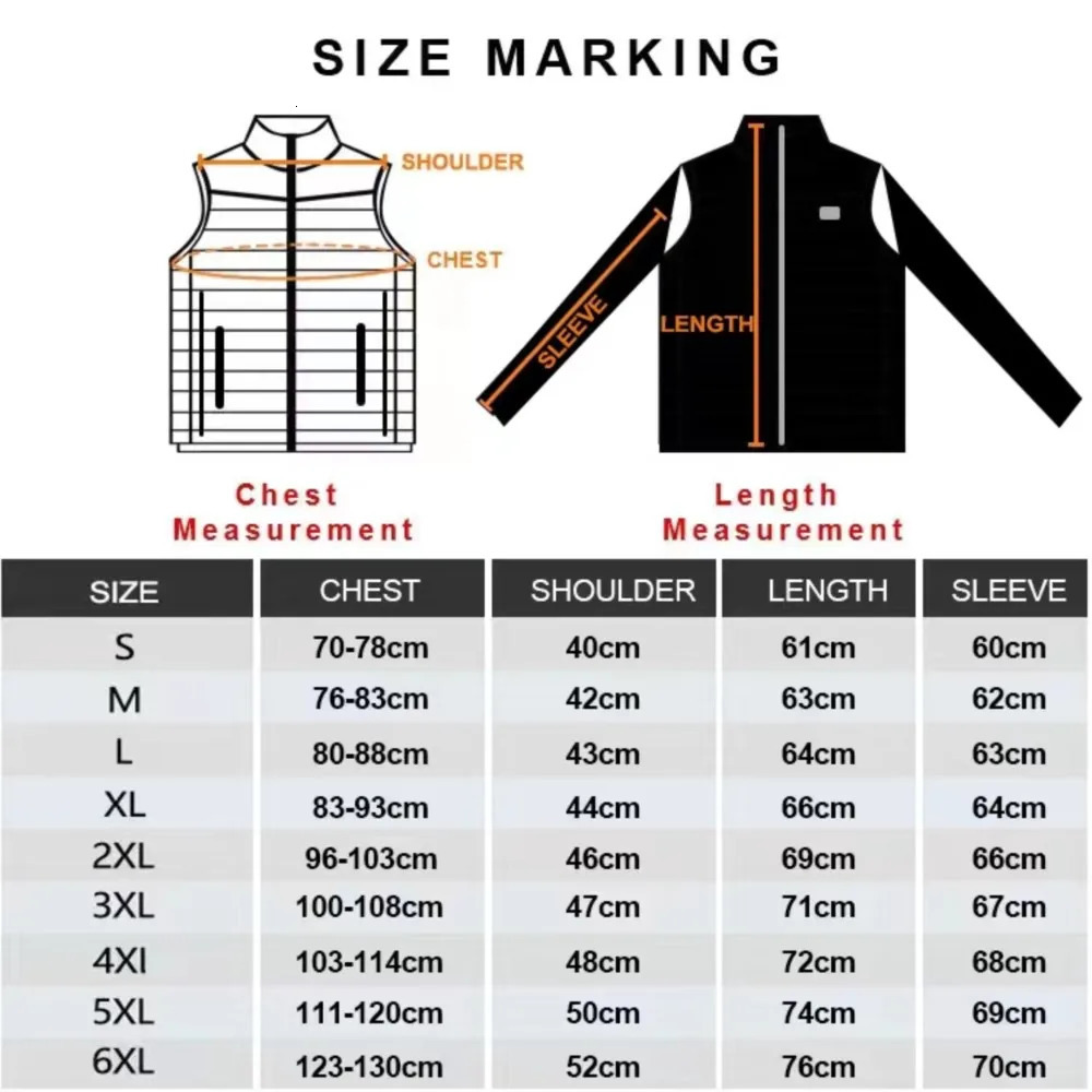 21 Areas Heated Jacket Men Warm Vest USB Self Heating Jacket Women Heated Coat Ski Camping Hiking Winter Cotton Clothes Washed 241106