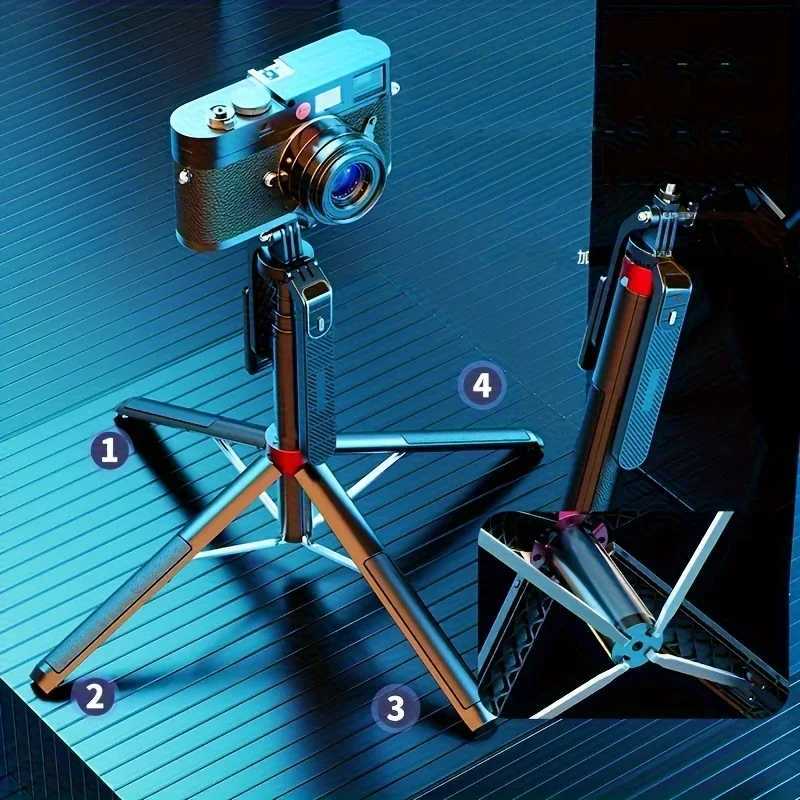 1.85-meter tra tripod with handheld selfie stick stable suitable for photographers livestreamers vloggers and installation of extendable cameras Y2411