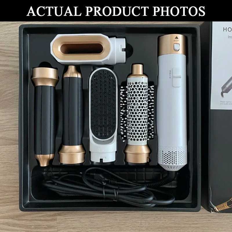 5 in 1 Hair Dryer Hot Comb Set Professional Curling Iron Hair Straightener Styling Tool For Hair Dryer HouseholdXJ241106