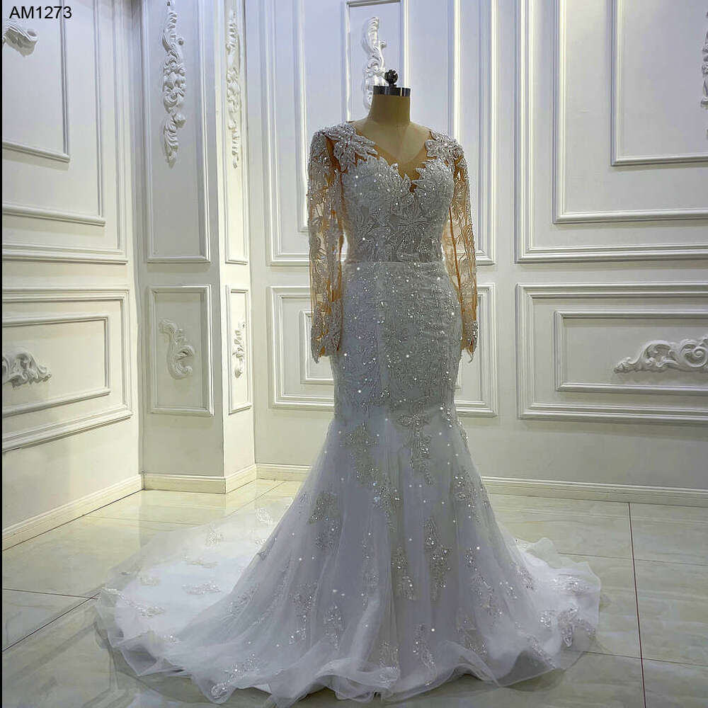 Full Sleeve Lace Mermaid Wedding Dress