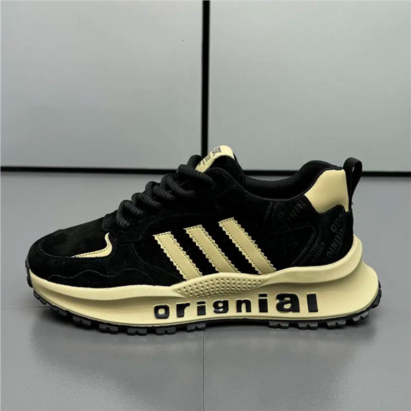 Three Bars Dad Men's 2024 Autumn and Winter New Comfort Versatile Tiktok Kwai Casual Shoes