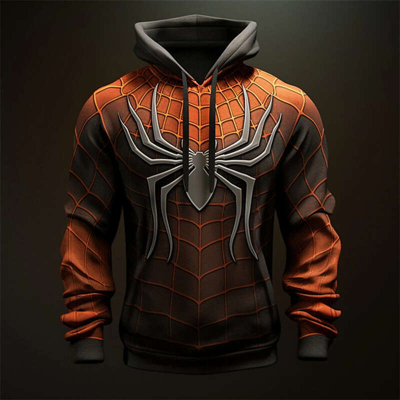 shanshi spider hoodie Men's fashion sportswear spider autumn casual pattern hoodie trend Harajuku Street hoodie