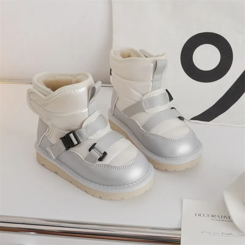 Children Winter Snow Boots Baby Resist Winter -20 Degree High Boots Boys Waterproof Snow Boots Girls Thicken Plush Sports Boots 241106