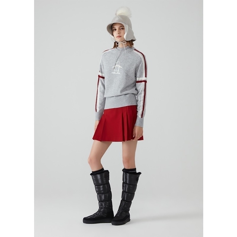 Highend Womens Knitted Sweater Long Sleeves for Warmth Autumn Golf Wear High Elasticity Sports 241105