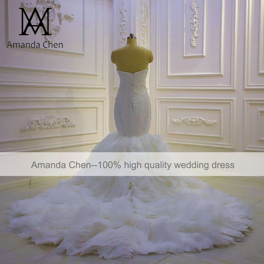 Strapless Lace Mermaid Wedding Dresses
