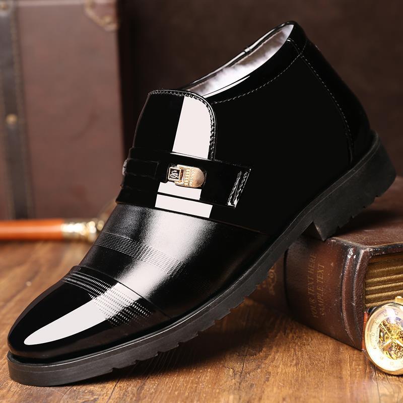 2025 New Brand Men's Winter Snow Warm Thick Men's Ankle Boots Bot Fashion Men's Designer Business Office Dress Leather Safety Shoes