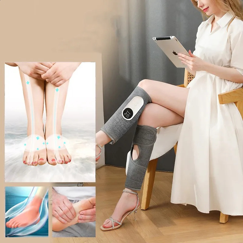 Electric leg massager charging calf air compression massager with three massage modes height and knee 360 ° all-round packaging 241105