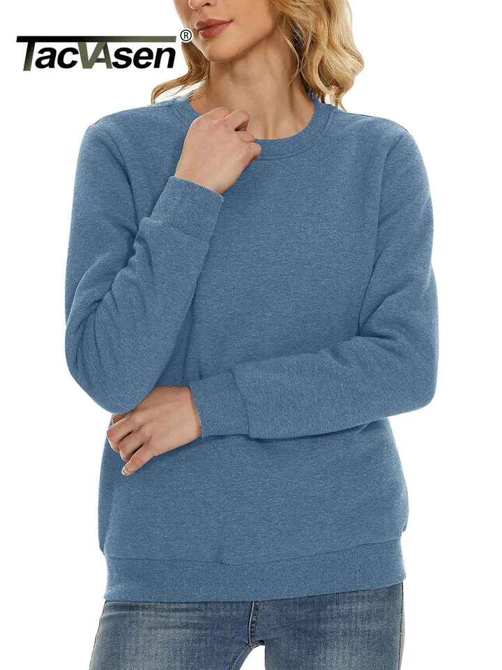 Tacasen Winter Sherpa Lined Sweatshirt Womens Thick Wool Sweatshirt Family Party Casual Hoodie 241106