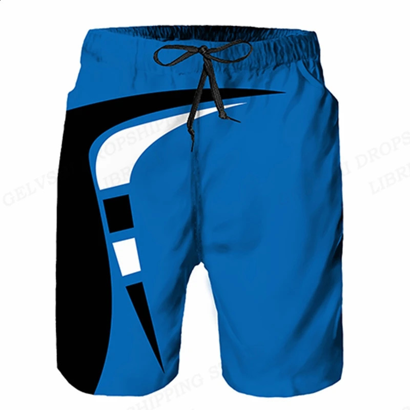Simplicity Print Summer Mens Shorts Quick Dry Swimming Motorcycle Racing Shorts Oversized Casual Beach Pants Trend Men Clothing 240402