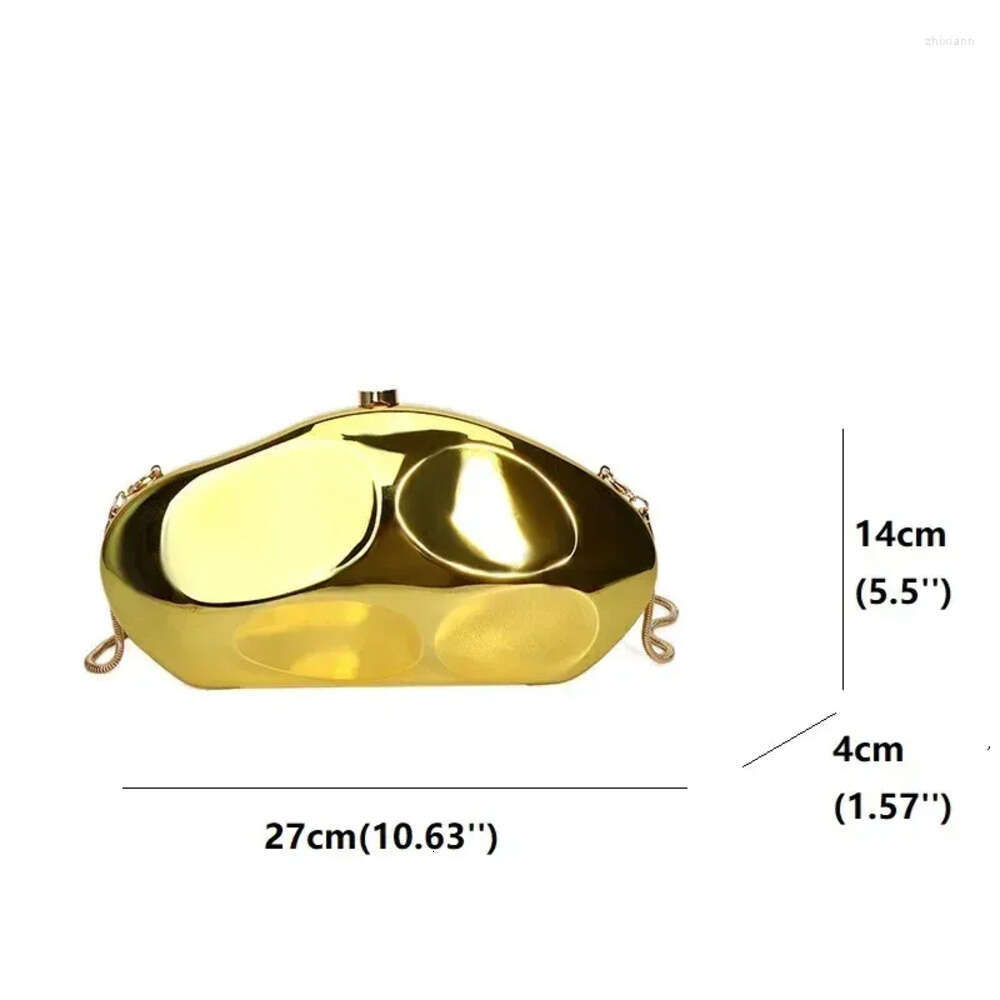 Drawstring Gold Acrylic Evening Bag For Women Geometric Box Handbags Mini Clutch Shoulder Party/Wedding/Dating C5b9 19Cb