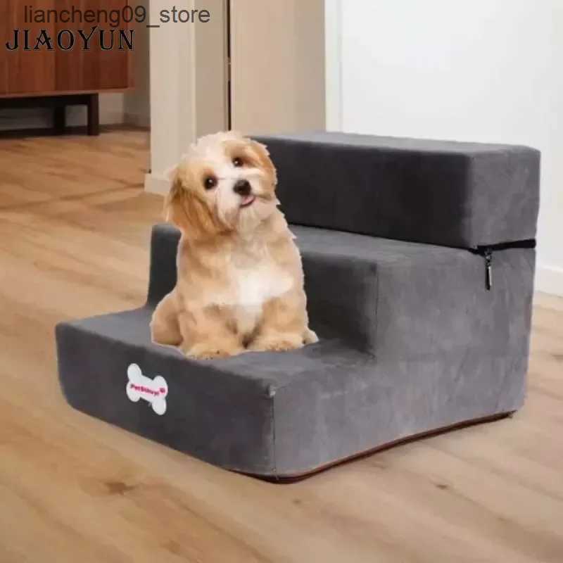 kennels pens 3-level dog staircase anti slip detachable pet ramp staircase puppy sofa bed ladder for small dog ramp staircase pet supplies L240910