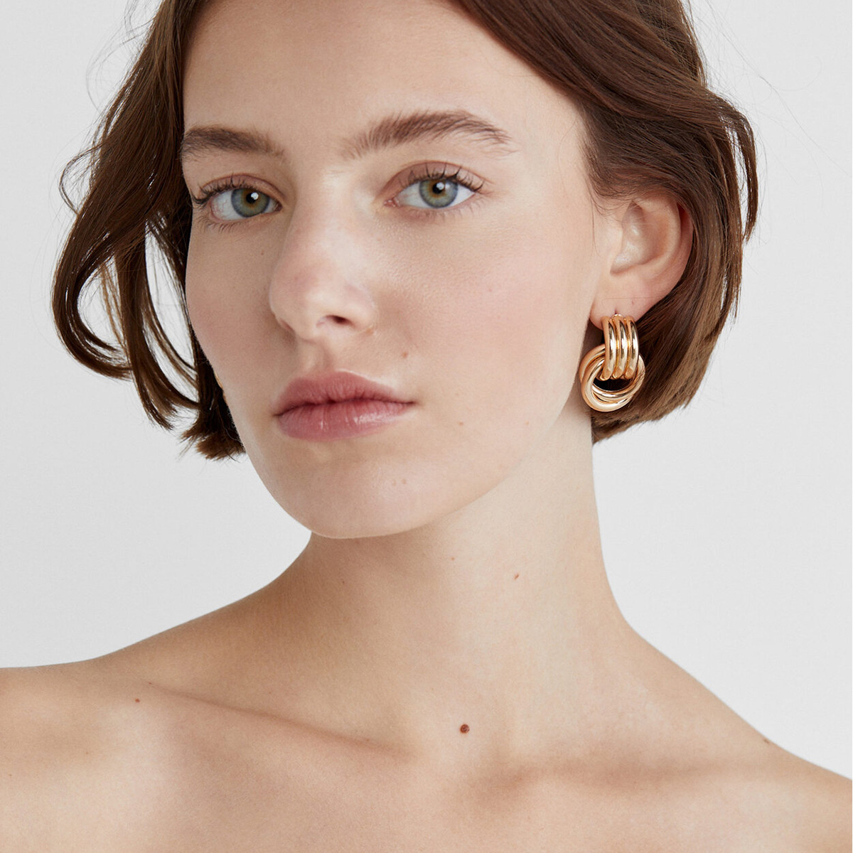 Designer Stainless Steel 18K Gold Earrings for Women Double Circle Round Earrings Parties Wedding Gifts Factory Wholesale Customization 3121