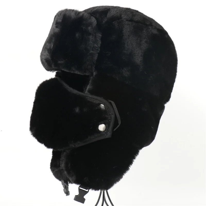 Trap hat Cavalry earmuffs Winter hat Ushanka Eskimo bomber Russian hat Windproof face mask Hunting bike 241106