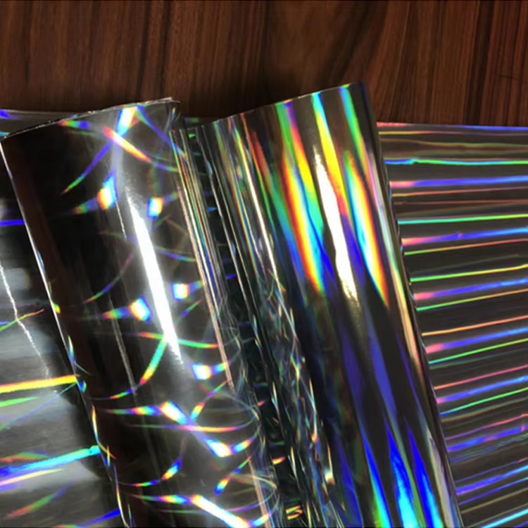 Hot Sell Seamless Pillar of Light PET & BOPP Holographic Lamination Film For Make Paper Board