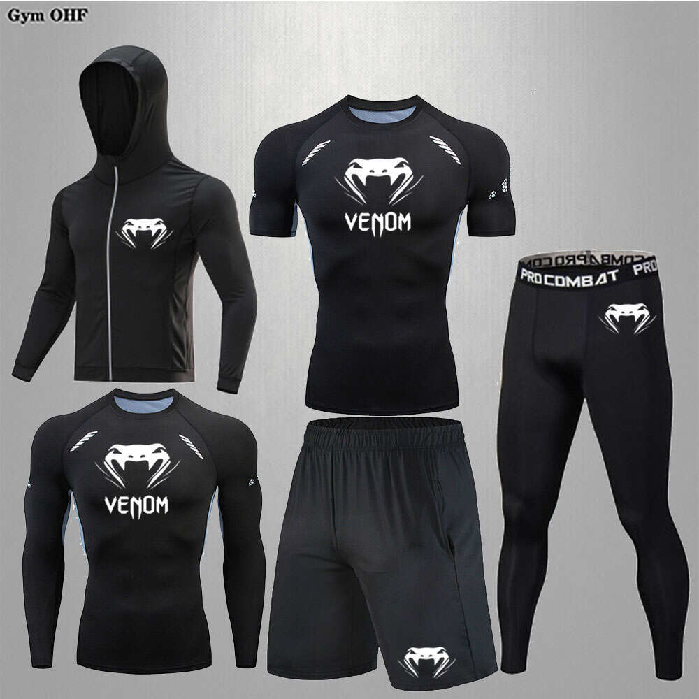Tracuit Men Sports Suit Gym Fiess Compression Sets Clothes Running Jogging Sportwear Exercise Workout Rashguard Tights