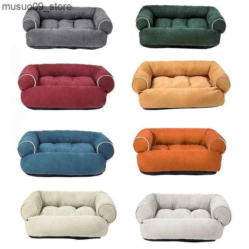 kennels pens Dog bed house sofa washable rectangular soft cat dog mat for small and medium-sized dogs large Labrador cat house pet bed accessories L24