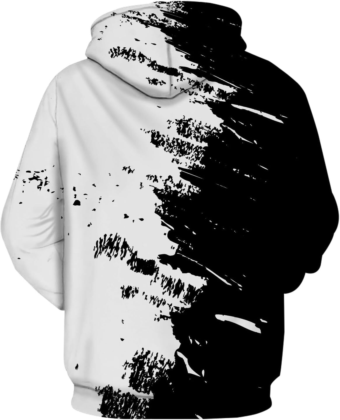 Hoodie for Mens Womens 3D printed hoodie suitable for teenagers and boys, pullover hoodie as a birthday gift Graphic Hoodies Black and white