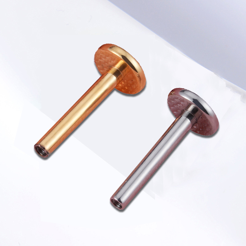 10Pcs G23 Titanium Stud Earring Lip Labret Piercing Post 14G 16G 18G Internally Threaded Daith Tragus Dimple Rings Helix Accessories