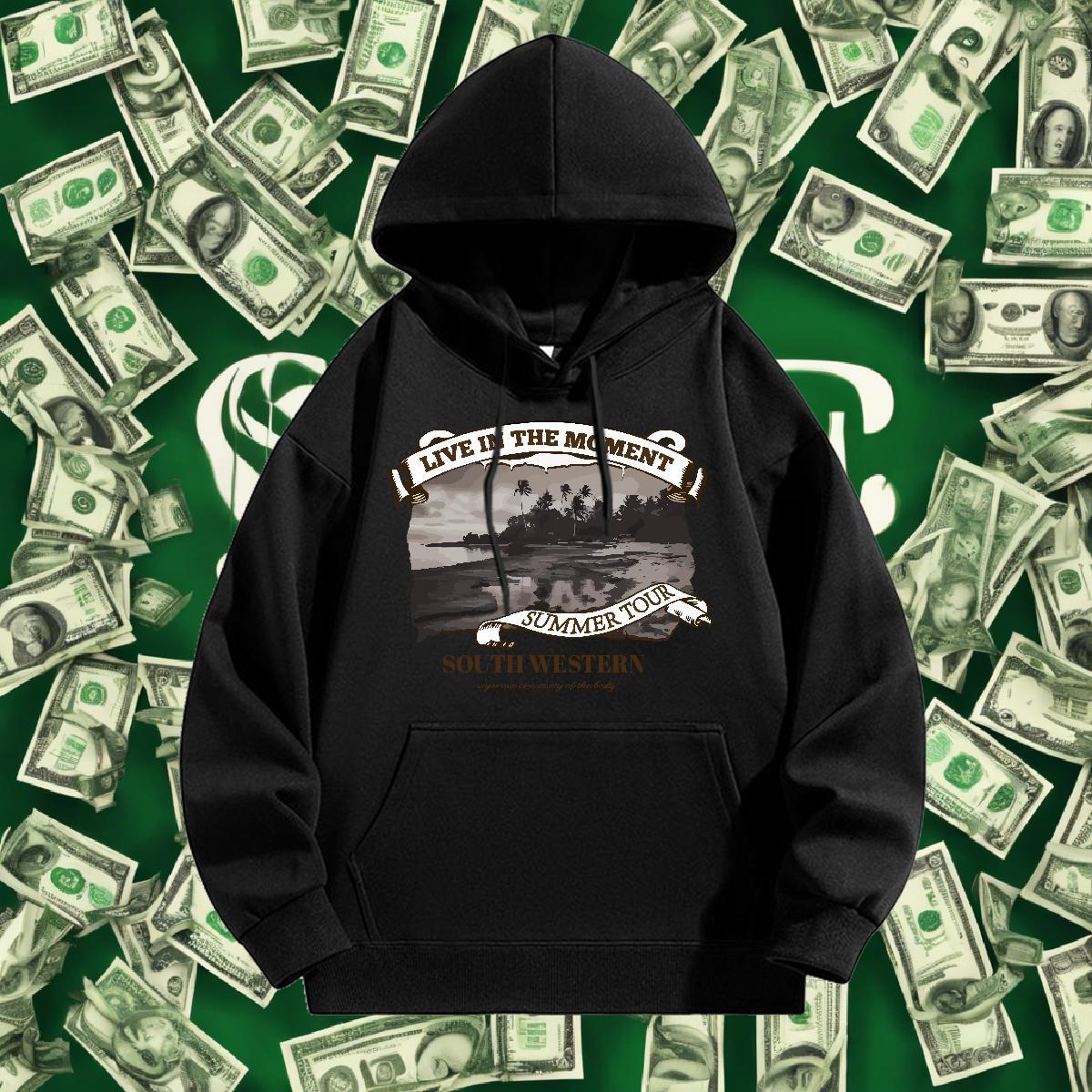 Stylist Men Sweatshirt hoodie Loose Hoodie Pullover Custom Cartoon Pullover Hoodie Hip Hop Street Long Sleeve Soft Thick Plush