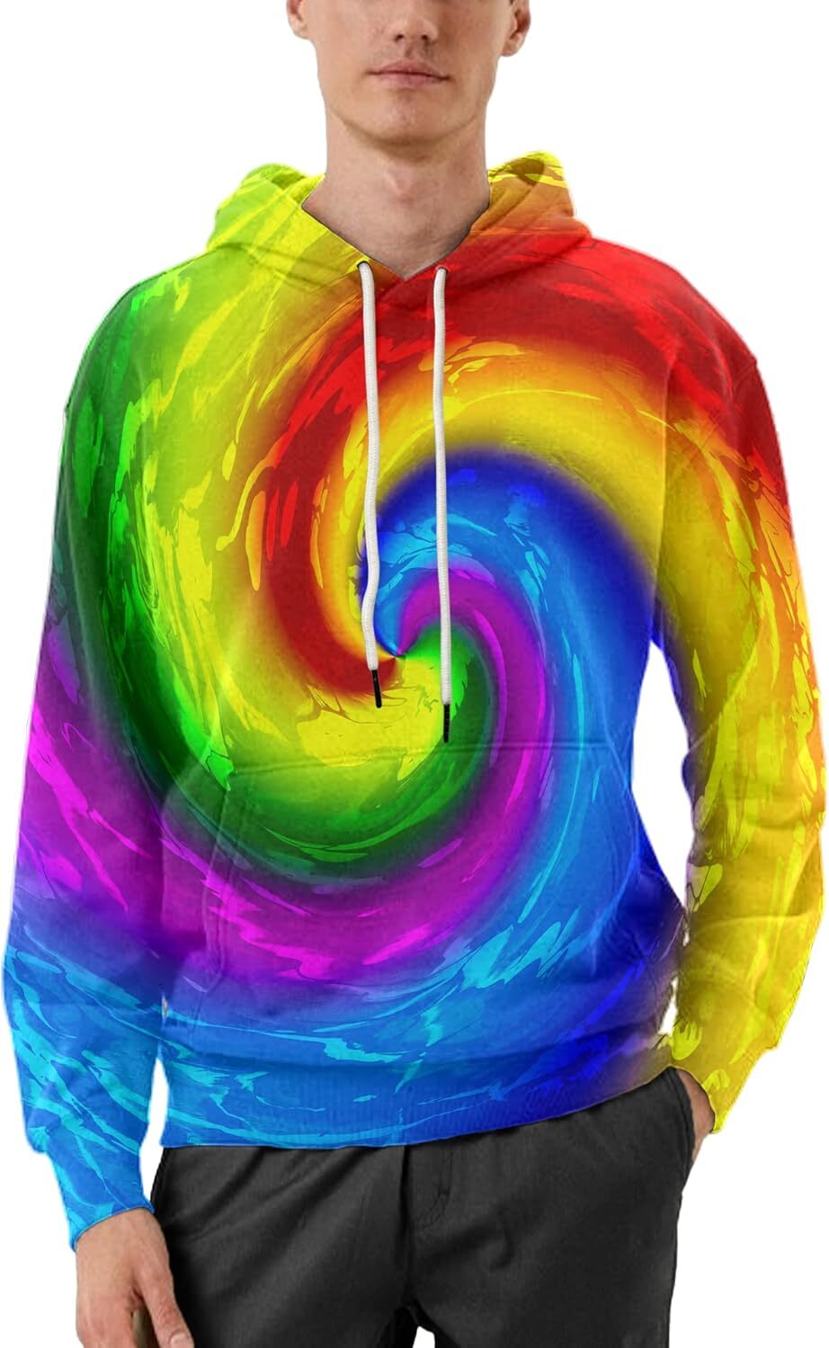 Hoodie for Mens Womens Unisex Realistic 3D Print Galaxy Pullover Hooded Sweatshirt Hoodies with Big Pockets Graphic Fashionable and Warm cool