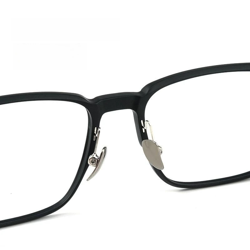 YIMARUILI Fashion Polarized Magnetic Clip On Glasses TR90 Pure Retro Square Optical Prescription Eyeglasses Frame Men 241105