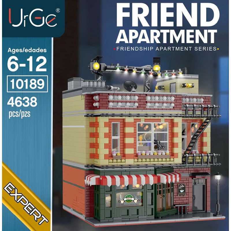 Blocks MOC-34463 Creative Expert Friends Apartment Modular Building Blocks Street View City Architecture Models Sets Kid Toys Boy GiftsY241106VMRF