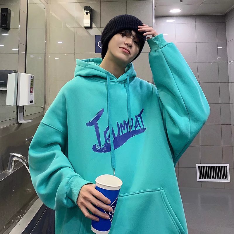 Designer sweater men's spring thin jumpsuit hat new Korean version loose men's style lazy style anti-aging early autumn top