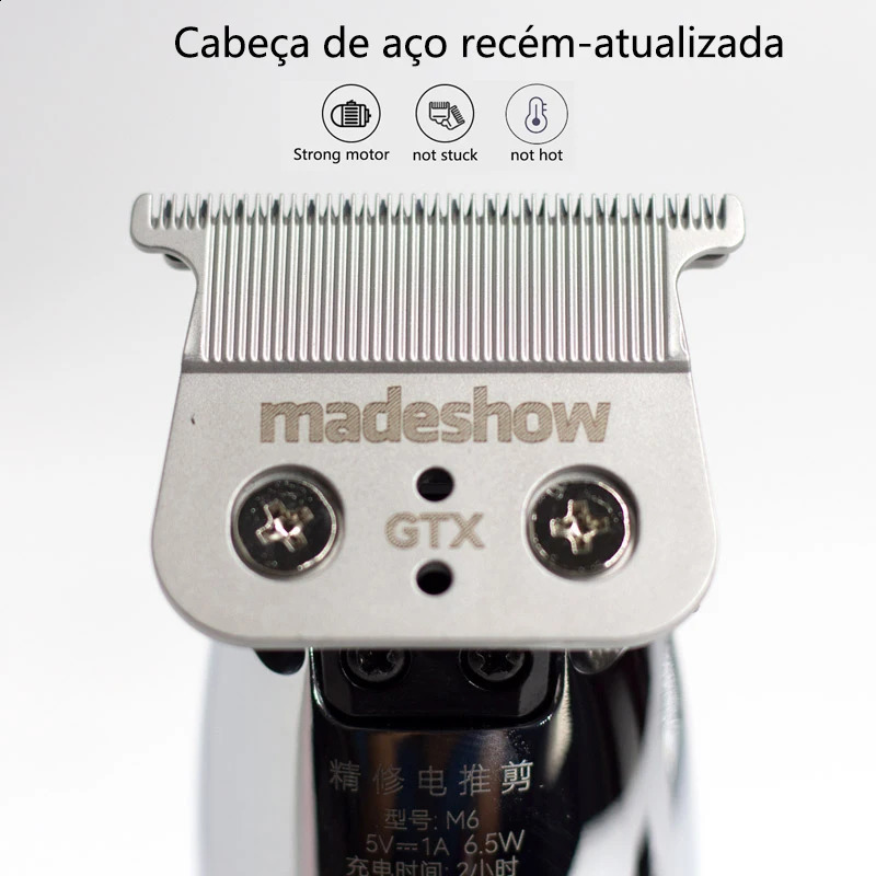 MADE SHOW M6 Professional Precision Processing Hair Clipper Cordless Hair Clipper All Metal Hair Clipper 241105