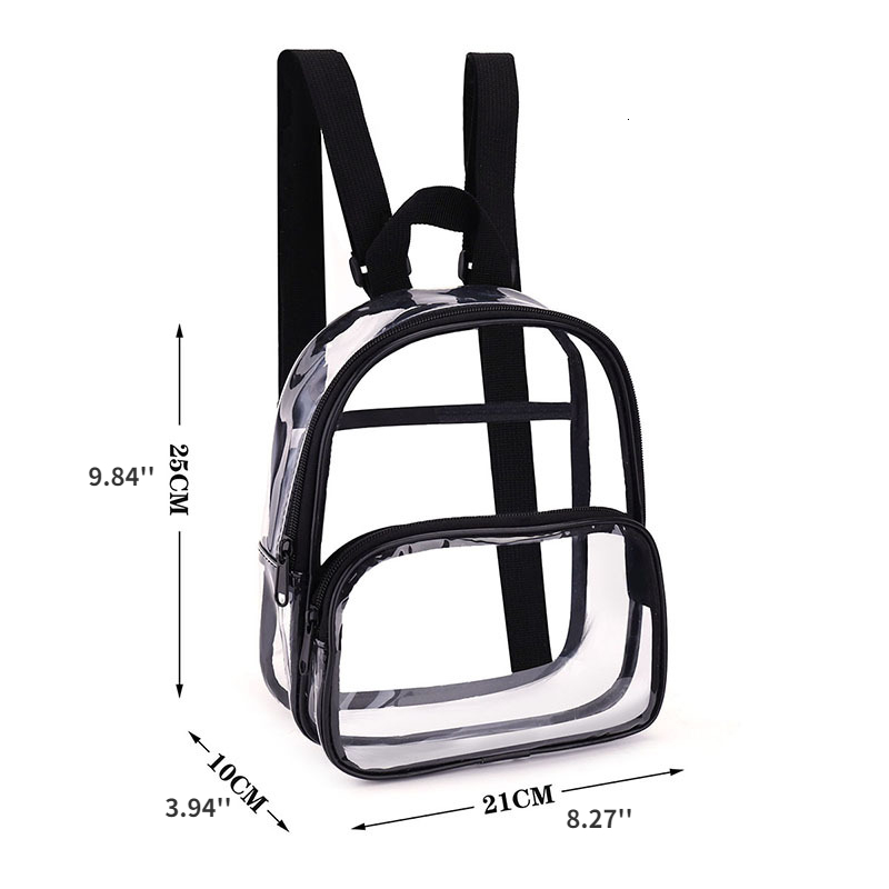 Backpack Stadium Approved Shoulder Straps, Small Clear Bag For Schools, Concerts, Work, Festivals And Sporting Events