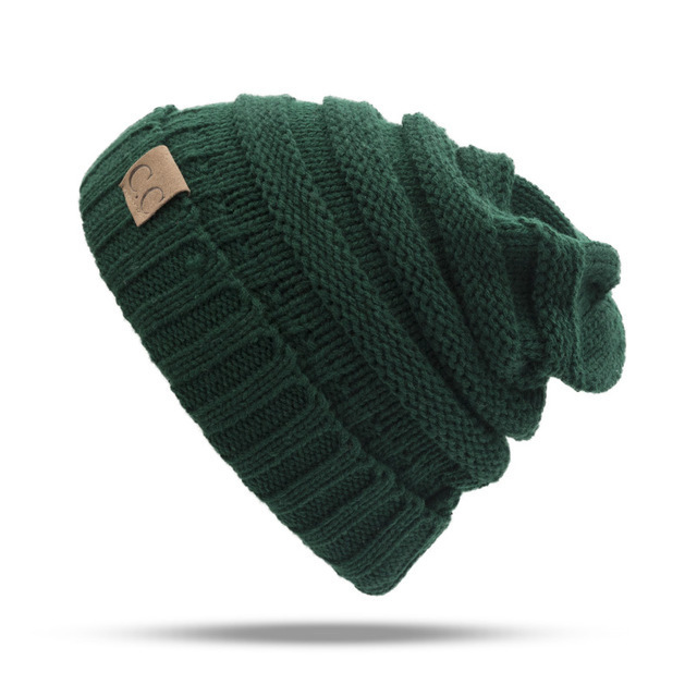 High quality design, men and women Autumn Winter New Knitted Pullover Warm Curled Edge Outdoor Cold Protection Hat
