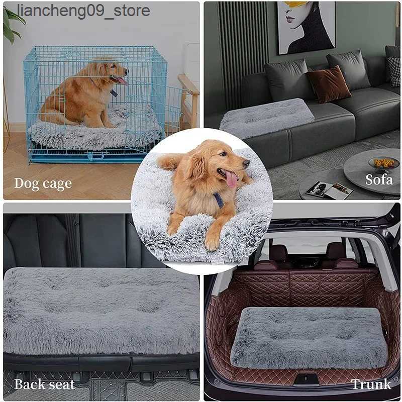 kennels pens Pet dog pad plush dog mattress ultra soft clamping bed suitable for large dog beds and detachable furniture suitable for cleaning small d