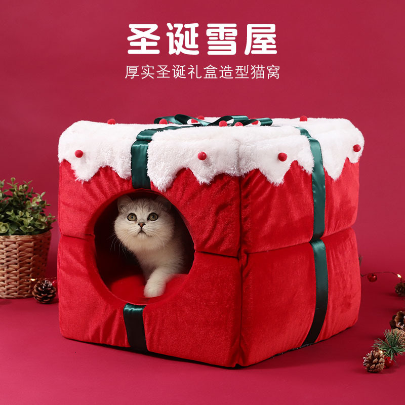 Pet DOG Snow House Cat House Fully Enclosed Cat House With Large Space, One Litter, Dual-Use, Strong Warmth, Suitable For Both Cats And Dogs 745