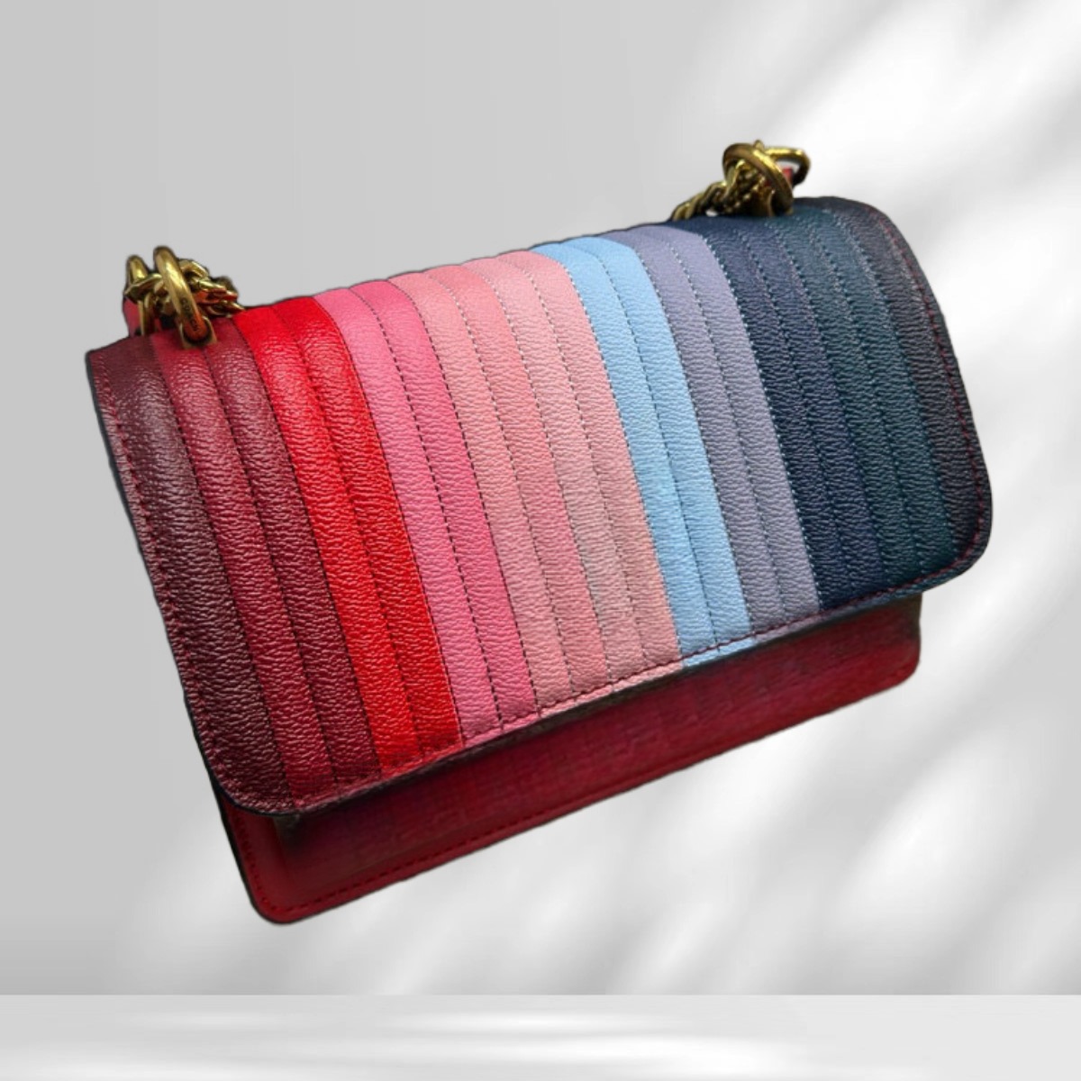 Colorful Leather bag Tote Bag High-Quality Vegetable Basket Hand-Woven Bags Canvas Linen Classic Striped Braid Quilted Chain Large Capacity Outdoor