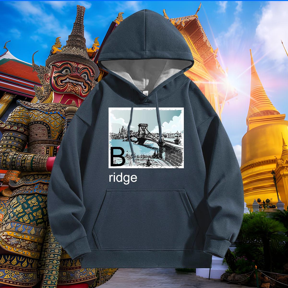 Fashion Design Hoodie for Men Loose Fit Mens Hoodie Black Oversized Pullover Hoodie Spring Autumn Breathable Drawstring Hoodie Thick Plush