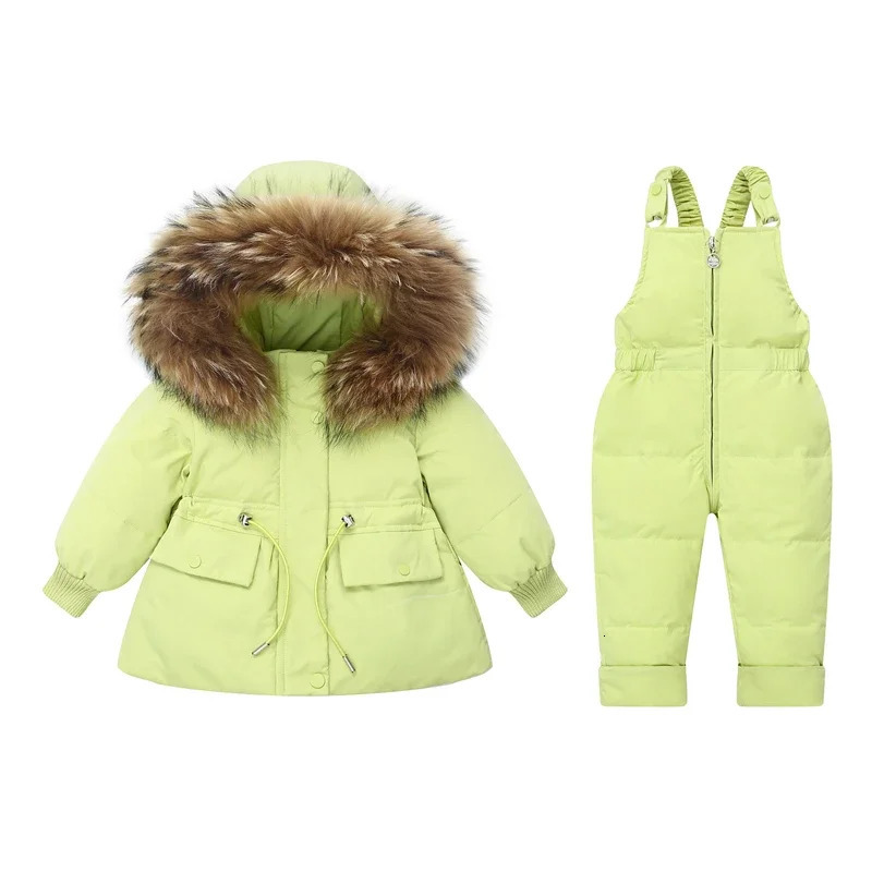 Children Down Coat Jacket jumpsuit Kids Toddler Girl Boy Clothes Down 2pcs Winter Outfit Suit Warm Baby Overalls Clothing Sets 241106