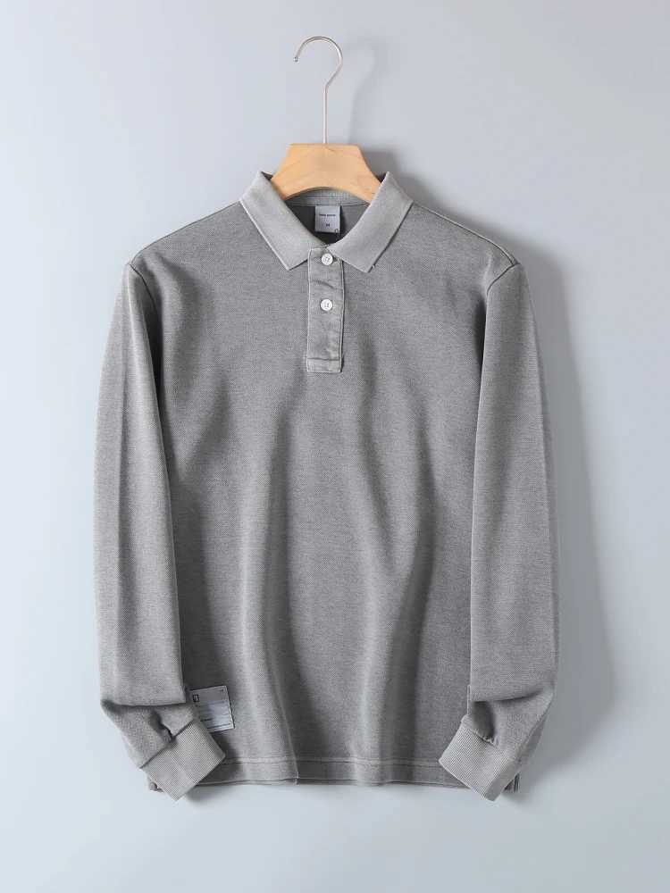 280G heavy-duty cotton long Sve mens shirt for spring summer autumn business and casual tops W241106