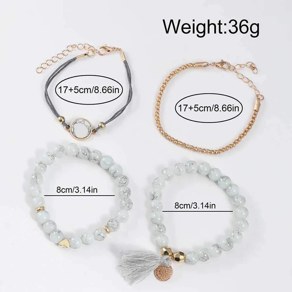 5-piece Wen Fashion Watch Casual Bracelet Watch Set Leather Simple Dial Quartz Watch X241106