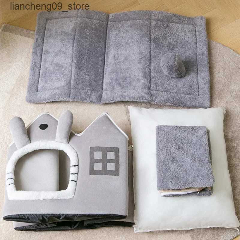kennels pens Foldable house mattress is suitable for medium-sized dogs cats winter warm cat beds nest pet products basket pets and small dog hole sofa