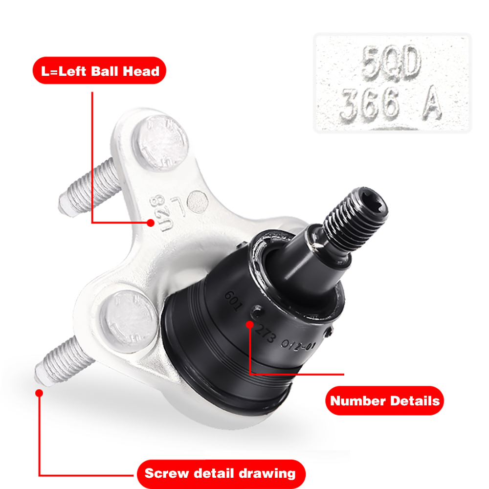 For VW Atlas Tiguan Touran Golf 7 Triangle arm hanging lower arm ball head