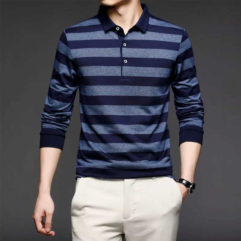 Spring/Summer Mens Adjustable Comparison Button Long Sve T-shirt Bottom Fashionable Casual Formal Top W241106