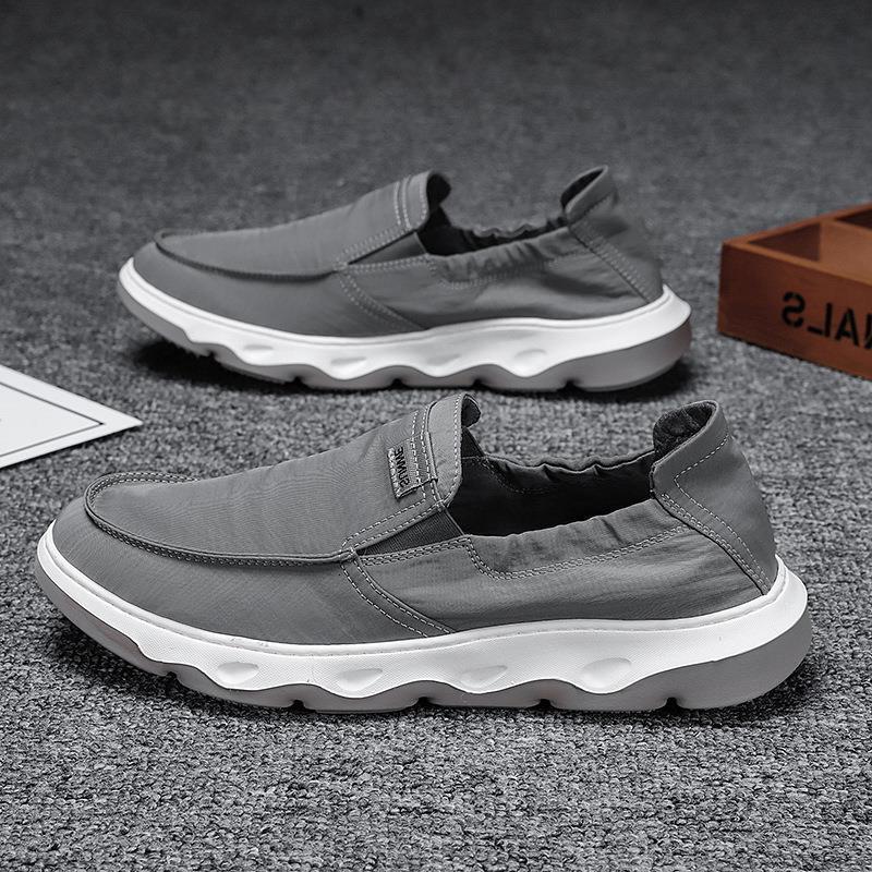 2024 Summer Canvas Men's Casual Board Step on Breathable Work Old Beijing Cloth Trendy Shoes