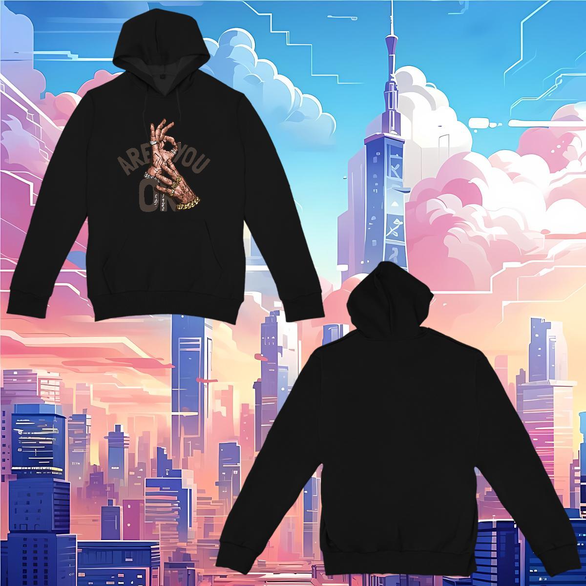 Wholesale Womens Hoodie Hooded Collar Popular Unisex Hooded Sweatshirt Skull Top Pullover Hoodie Thick Fleece High Street Hip Hop